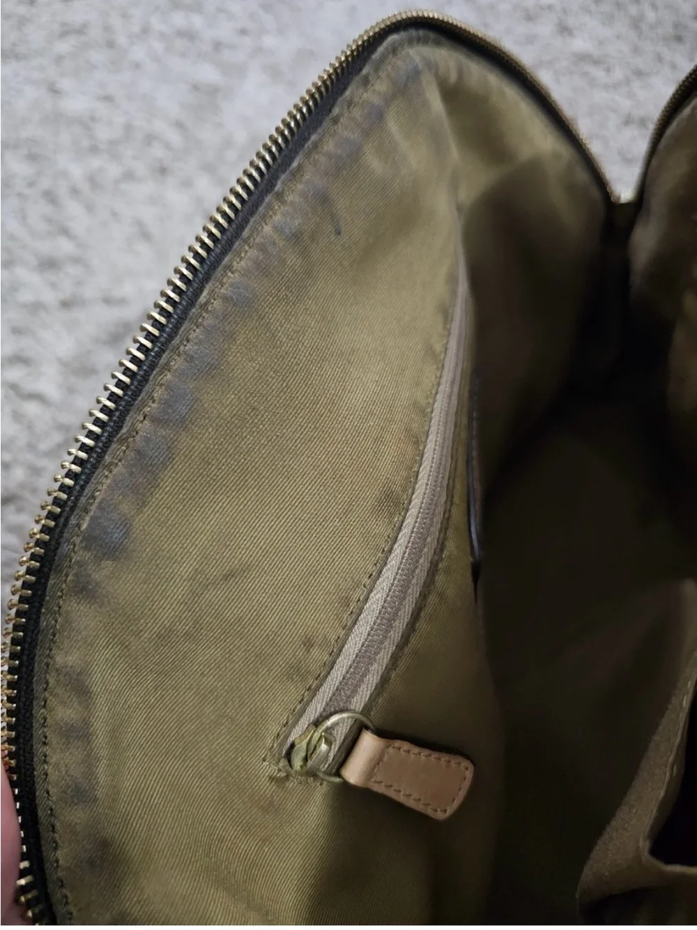 Coach Brown Signature Dome Satchel with Tan Trim and Red Tag